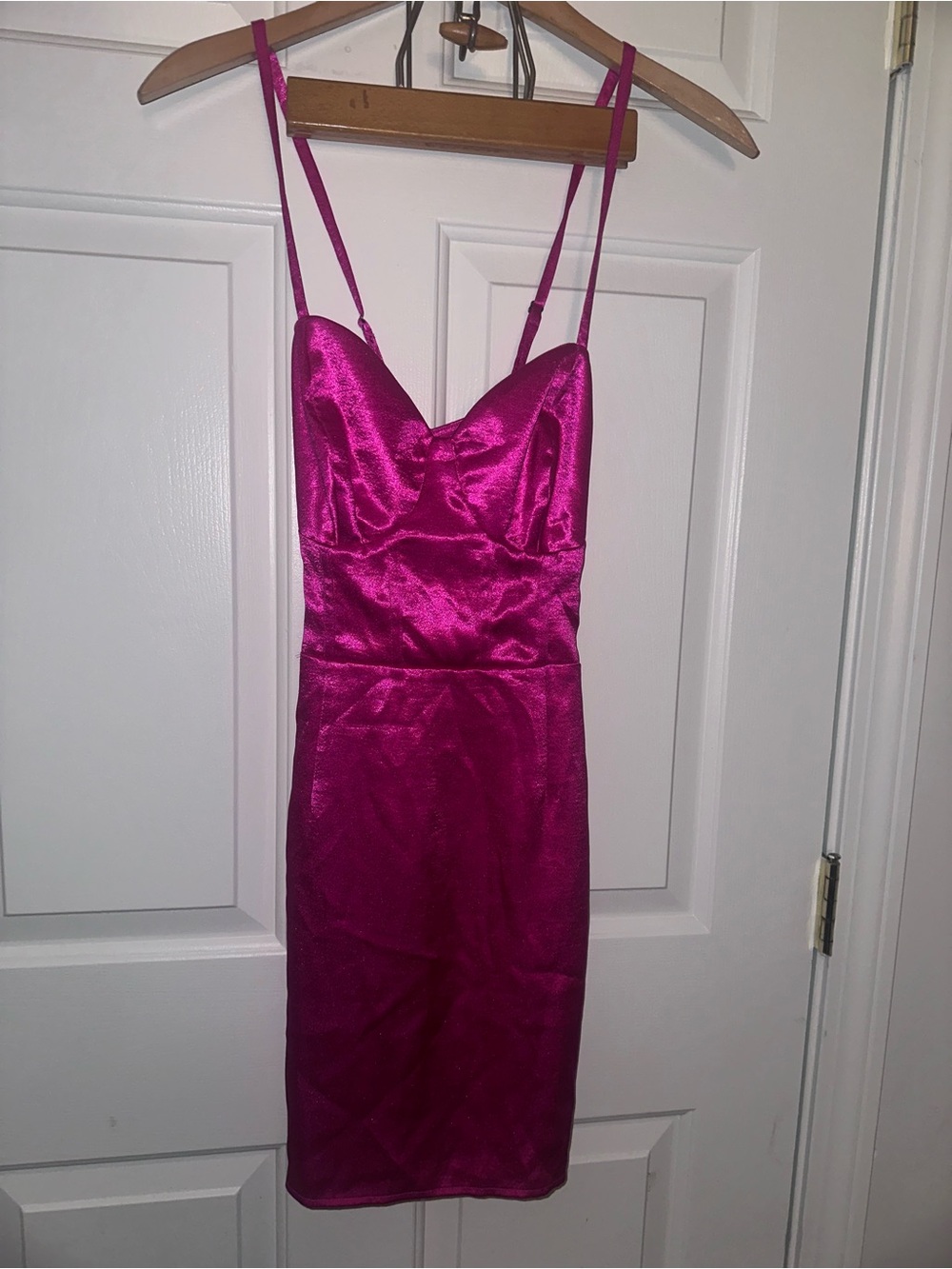 wild fable Hot Pink Satin Mini Dress